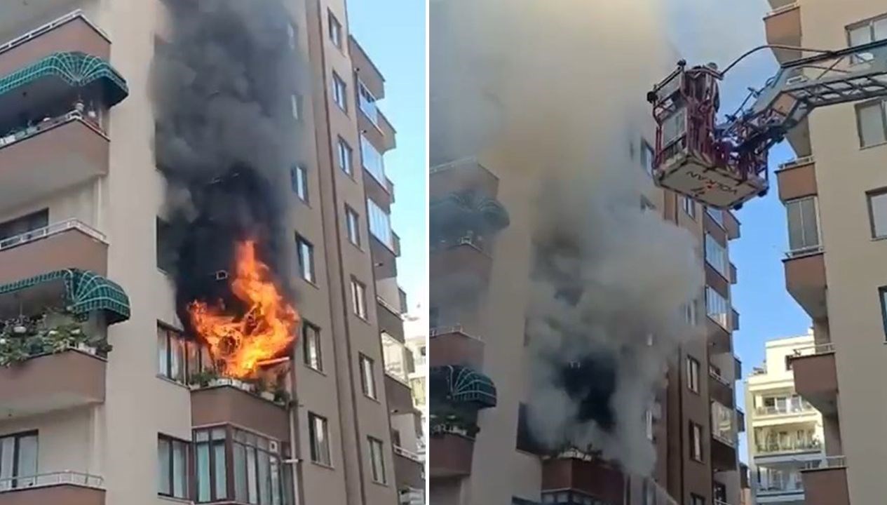 bursada yedi katli binada korku dolu anlar INbl385H